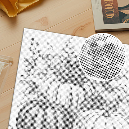 Pumpkins and Florals - Dot Painting