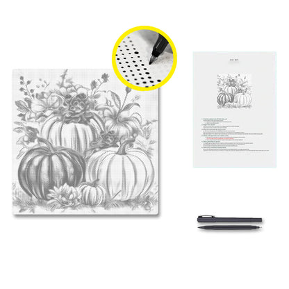 Pumpkins and Florals - Dot Painting