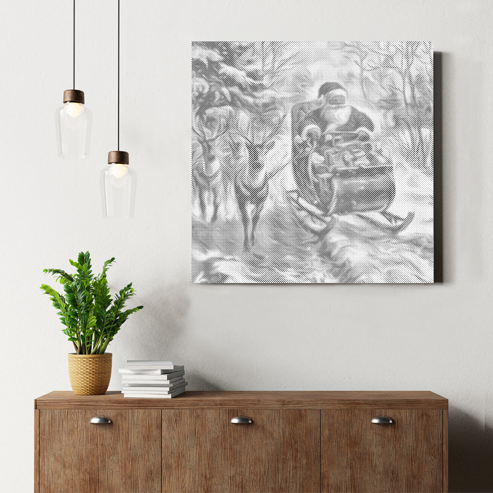 Santa Claus Riding - Dot Painting