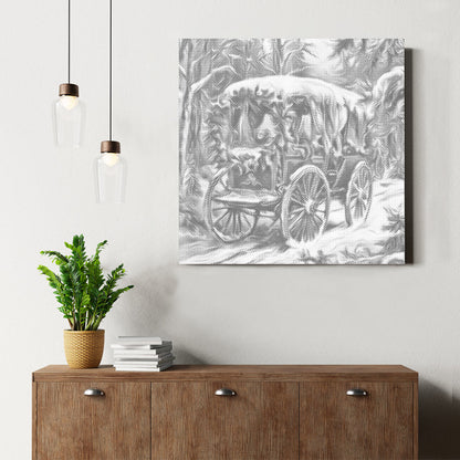Victorian Christmas Sleigh Ride - Dot Painting