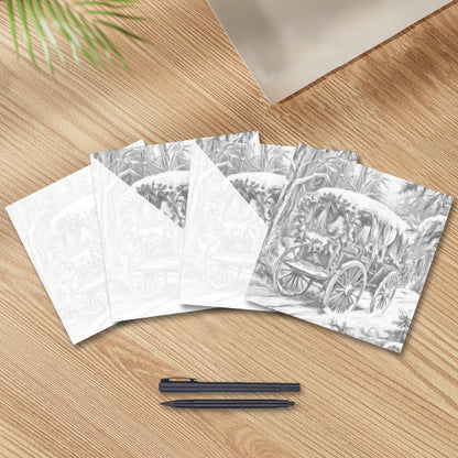 Victorian Christmas Sleigh Ride - Dot Painting
