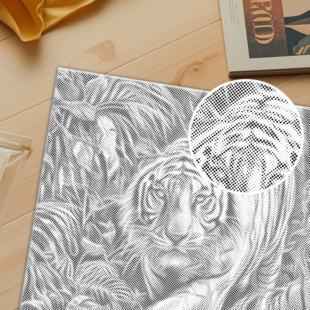 White Tiger In The Forest - Dot Painting
