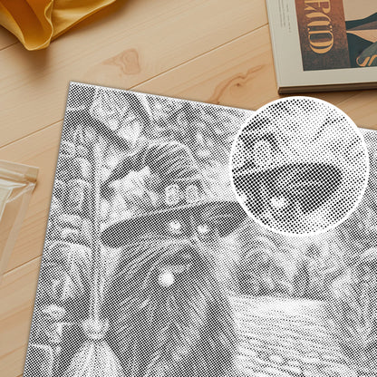 Witchs Hat and Broomstick - Dot Painting