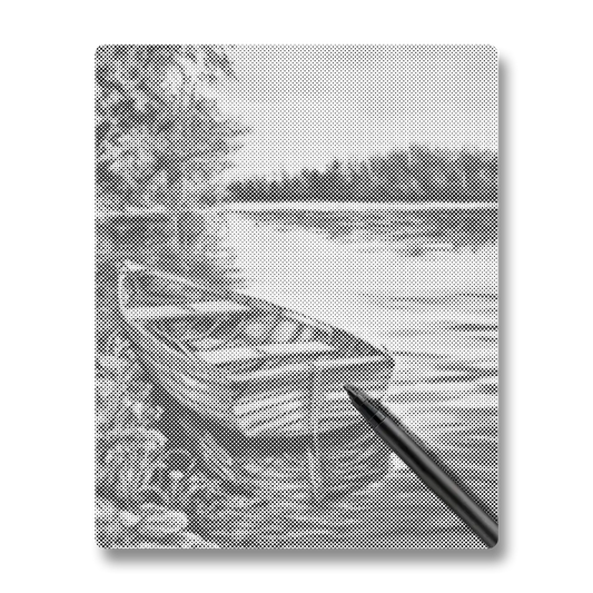Boats in the Lake - Dot Painting