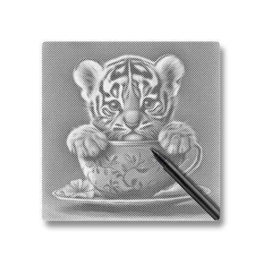 Adorable Tiger Cub - Dot Painting