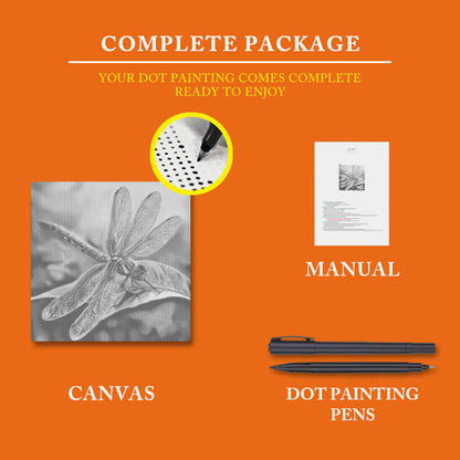 Colorful Dragonfly - Dot Painting