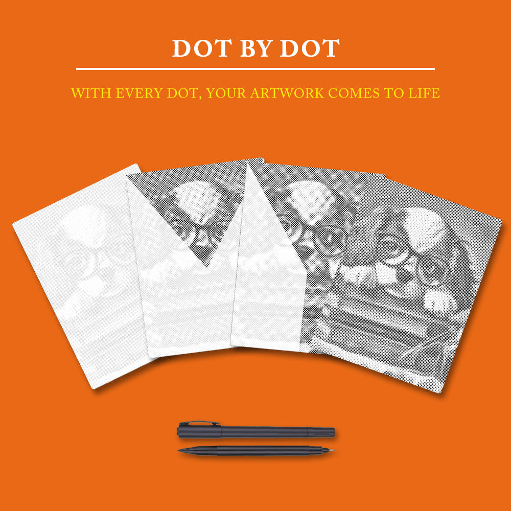 Bookish Puppy Charm - Dot Painting