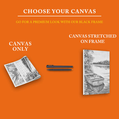 Boats in the Lake - Dot Painting