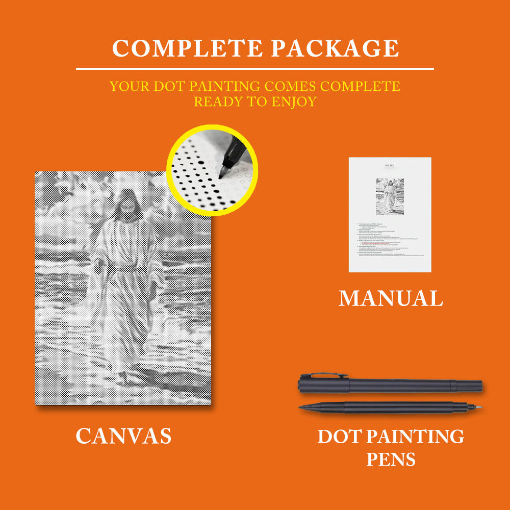 Divine Shore - Dot Painting