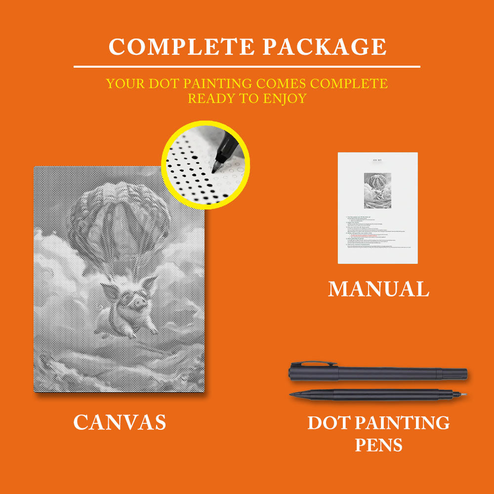 Flying Pig - Dot Painting