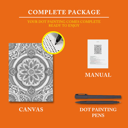 Golden Green Mandala - Dot Painting