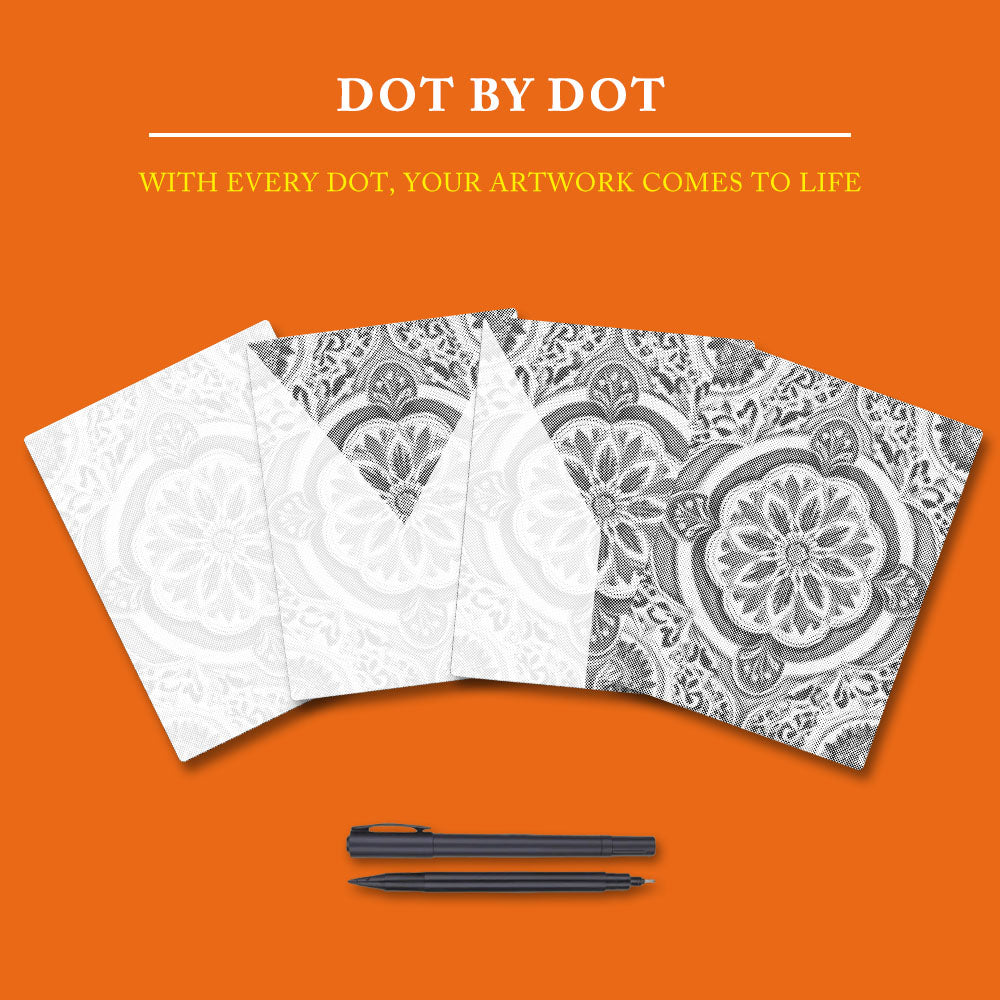 Golden Green Mandala - Dot Painting