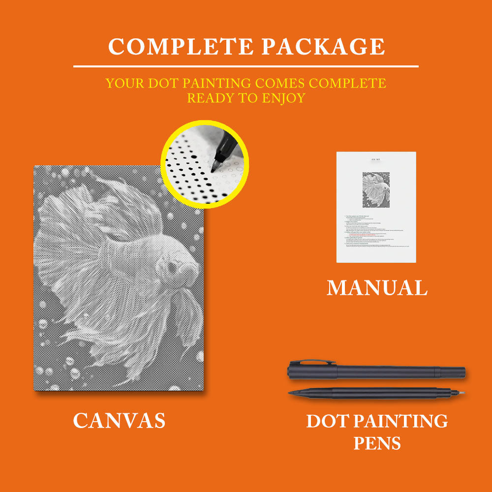 Jewlley Betta Fish - Dot Painting