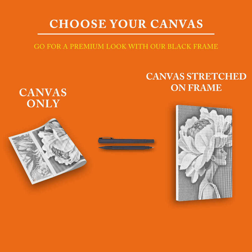 Flower & Woman - Dot Painting