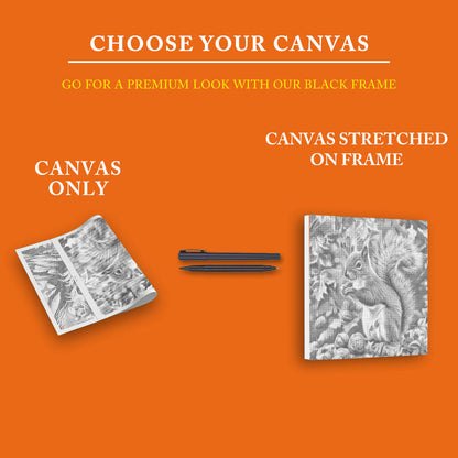 Squirrel In Autumn Leaves - Dot Painting