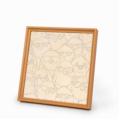 Cool Birds - Wooden Coloring Puzzle