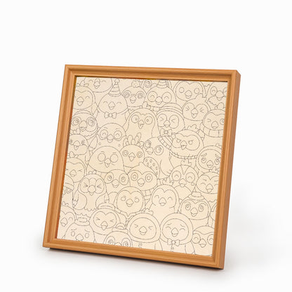 Little Birds - Wooden Coloring Puzzle