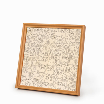 Little Monster - Wooden Coloring Puzzle