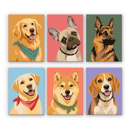 Colorful Dog Portraits
